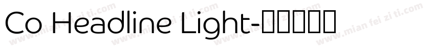 Co Headline Light字体转换